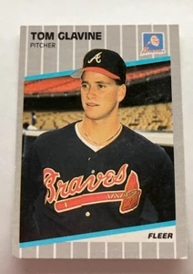 Lanzador Tom Glavine 1989 Fleer #591 Atlanta Braves - Imagen 1 de 4