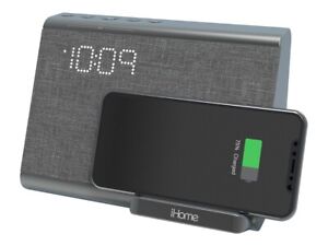 iHome iBTW39 Bluetooth Speaker System  Alarm clock- Gunmetal - USB