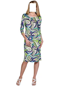 DRUCK KLEID FLIEDER MULTICOLOR GR. 46, GR. 48, GR. 50, GR. 52 0515820678 - Picture 1 of 4