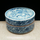Antique Collction Chinese Blue and White Porcelain Ink Box Rouge Powder Box