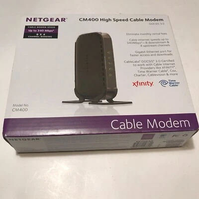 Cable módem Netgear CM 400 de alta velocidad 340 Mbps Foto 1 de 4