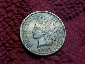 1908-S Indian head penny - ONE OF THE HARD ONES TO FIND - Picture 1 of 2