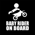 Baby Rider on Board Window Bumper Vinyl Decal Stickers For Dirt Bikes Cars