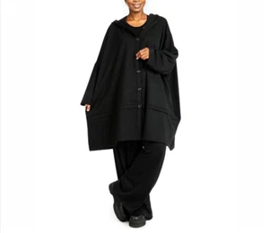 Chaqueta de invierno AKH en forma de castaño de romanita lisa Jersey calidad negro CE - Imagen 1 de 4
