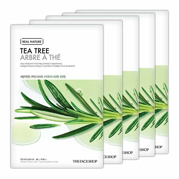 [THE FACE SHOP] Real Nature Tea Tree 5 mascarillas faciales Foto 1 de 1