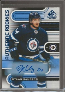 2022-23 SP Game Used #188 Dylan Samberg -Blue Authentic Rookies Autograph-Jets - Picture 1 of 2