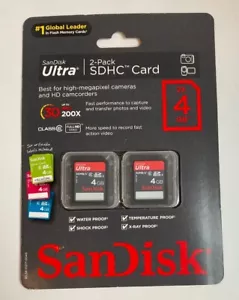 SanDisk Ultra 4GB Class 4 - SDHC Card 2 Pack New - Picture 1 of 3