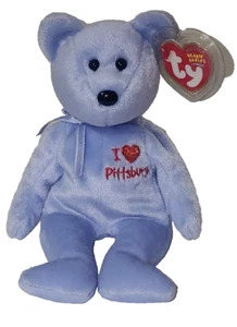 TY Beanie Baby - PITTSBURGH el Oso (I Love Pittsburgh - Exclusivo del Show) MWMTs - Imagen 1 de 8