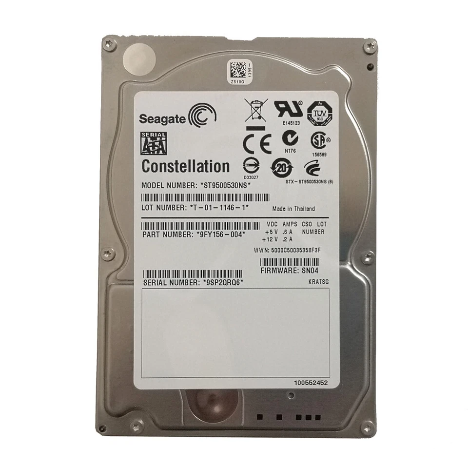 ST9500530NS 9FY156-196 Hard Drive 500Gb 2.5 SATAII - Image 1 of 1