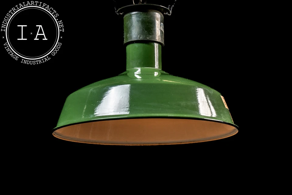 Vintage Westinghouse Industrial Enamel Light in Green - Image 1 of 4