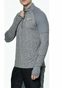 Herren L Large ~ Nike Elements Dri-Fit 1/4-Reißverschluss Langarmshirt CD8273-021 grau - Bild 1 von 10