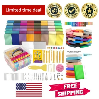 Kit básico creativo de arcilla polimérica de 50 colores con herramientas de escultura para artistas Foto 1 de 4