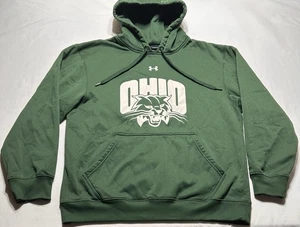 Ohio Bobcats Under Armour Storm Sudadera con Capucha Para Hombres Mediana Verde NCAA *LEER - Imagen 1 de 12