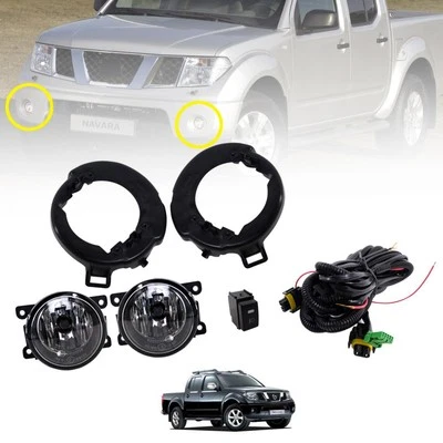 For Nissan Frontier Navara D40 05-14 Clear Lens Fog Light Kit Lamp Abs Bumper — 第 1/4 张图片