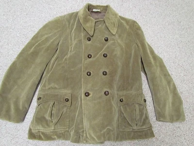 VTG EUROPE CRAFT Men EU 46 US 36 Corduroy Double Breasted Jacket Tan Brown Lined - Image 1 of 4