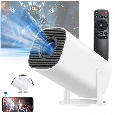 MINI PROJEKTOR SMART TV ANDROID12 1080P 180° DREHUNG AUTOMATISCHE KORREKTUR 5G B - Bild 1 von 4