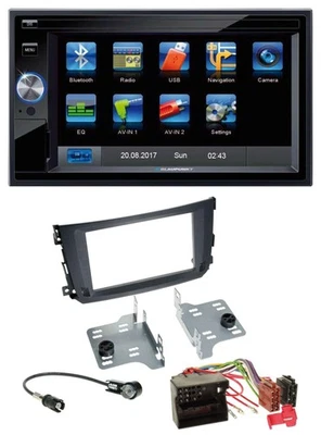 Blaupunkt SD Bluetooth 2DIN MP3 USB AUX Autoradio für Smart ForTwo 2010-14 Quadl - Bild 1 von 4
