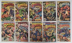 Omega der Unbekannte #1-10 KOMPLETTER MARVEL-COMIC VOLLSTÄNDIGER GELAUFENER MENGE Durchschnitt FN+ 6,5 - Bild 1 von 4