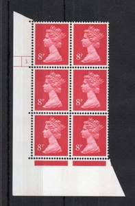 8p 2 BANDS MACHIN UNMOUNTED MINT CYLINDER 3. p(-) BLOCK PERF A Cat £30 (BEND) - Picture 1 of 1