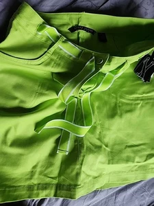 Larry Levine Golf Skirt Skort Size 14 Lime Green Stretch Cotton Blend New - Picture 1 of 5