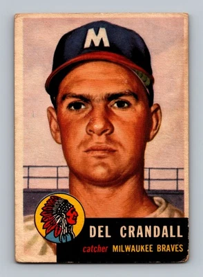 1953 Topps #197 Del Crandall GD-VG Vintage Baseball Card - Image 1 of 2