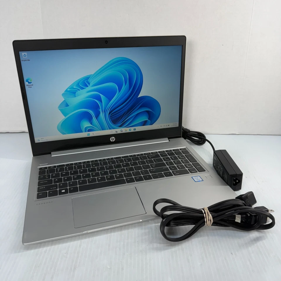 HP ProBook 450 G6 i3-8145U 15.6" Windows 11 Pro Laptop 256GB NVMe SSD 16GB RAM - Image 1 of 4