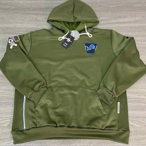 Men's NFL Olive Green 2025 Military Tribute Series Quick-Dry Hoodie XL - Picture 1 of 2
