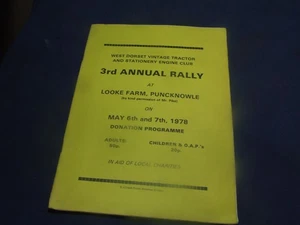 WEST DORSET ENGINE RALLY PROGRAME 1978 - Imagen 1 de 2