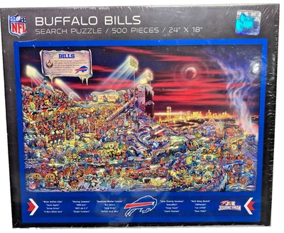 Buffalo Bills Search Jigsaw Puzzle 500 Pieces 24" x 18" NFL Christmas Gift - Image 1 of 4