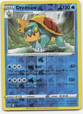Drednaw 061/202 Rare Reverse Holo SWSH01: Sword & Shield Base Set NM Pokémon - Image 1 of 2