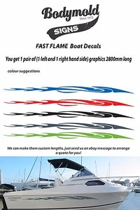 Designer Boat Graphics FAST FLAME - Picture 1 of 2