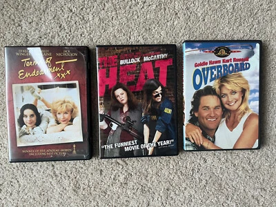DVD lot of 3 Terms Of Endearment 1983 The Heat (Sandra Bullock) & Overboard OG! - Image 1 of 2