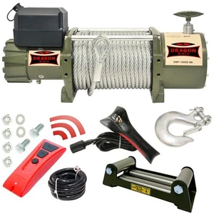 Dragon Winch Torno Eléctrico 24V 18000 lbs / 8165 kg, con Cuerda de Acero 31m - Imagen 1 de 9
