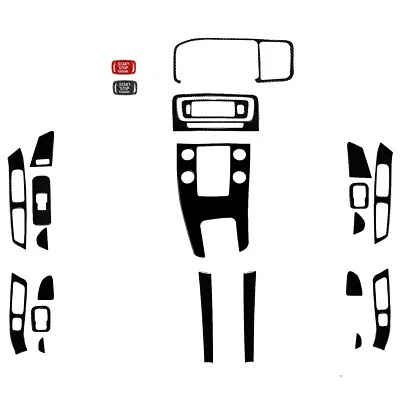 Kits de molduras interiores completos negros brillantes para piano 22 piezas para Volvo S60 V60 XC60 2010-18 Foto 1 de 4
