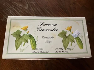 Crabtree & Evelyn London 3 Bar Buttermilk Soap Set Cucumber Scent Each 3.5oz NEW - Picture 1 of 9