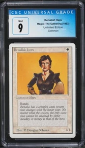 MTG Unlimited Edition 1993 Benalish Hero CGC 9 MINT Old School 1993 Unlimited - Picture 1 of 2