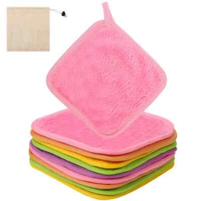 9 Stück Abschminktuch Aus Mikrofaser, 15 X 15 Cm Abschminkpads Waschbar - Bild 1 von 3