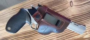 Hochwertiger rot/ brauner Hüft-Holster aus Kalbsleder für schnelles Ziehen *NEU* - Bild 1 von 9