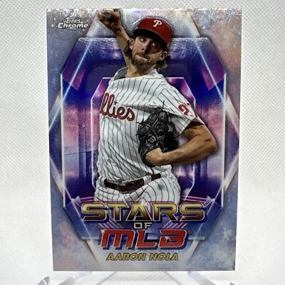 Aaron Nola 2023 Topps Chrome Update Stars of MLB #SMLBC-86 Phillies - Image 1 of 2