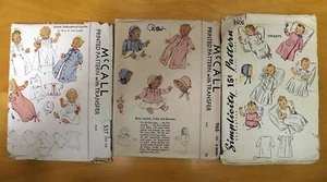 Vintage Layette Patterns - Infant & 6 Months - Lot of 3 Simplicity and McCall - Picture 1 of 4