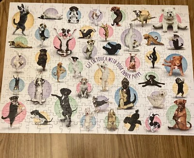Yoga Puppies EuroGraphics 300 Pieces Puzzle USA 2017 19 1/4” x 26 5/8” Complete - Image 1 of 4