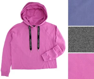 Calvin Klein Cut-Off Hoodie CJMT8785, Pullover Long-Sleeve Fleece-Lined Hoodie - Picture 1 of 7