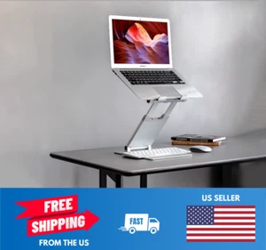 Aluminum Alloy Adjustable Laptop Stand, Folding Riser for MacBook, Office Use - Picture 1 of 6