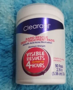 Clearasil Rapid Rescue Deep Treatment Acne Pads, 90 Count 09/23 - Picture 1 of 3