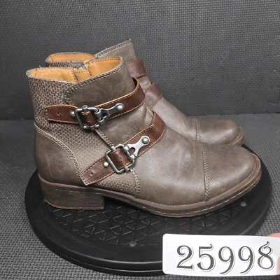 Eurosoft Sarina Moto ботинки женщин Sz 6,5 коричневый двойной пряжки ботинок - Изображение 1 из 4