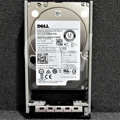 ST1200MM0088 WXPCX Dell POWEREDGE 1.2TB 10K 12Gb/s 2.5" SAS Hard Drive W/Caddy - Image 1 of 4