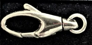11.5mm 18k 18ct SOLID WHITE GOLD Lobster Designer Fancy Swivel Clasp Italy - Picture 1 of 4