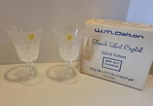 Cristal d'Arques/Dalton 24% cristal de plomo francés n.o 2 vasos vasos vasos de vino nuevo en caja - Imagen 1 de 12