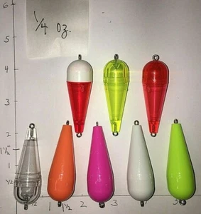 multi listing TORPEDO FLOATS 1/8 1/4 3/8oz ur-choice Double-X Tackle clear pink - Picture 1 of 9