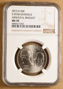 2013 D 5-Star Generals Commemorative Half Dollar NGC MS70 - Picture 1 of 2
